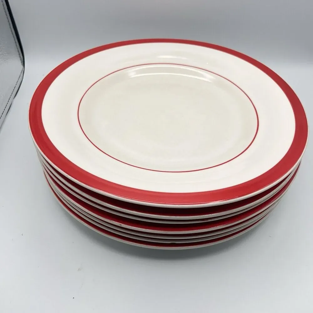 American Bistro Dinner Ware Restaurant Ware Heavy Duty Deep Bowl Dish Set 7 VTG